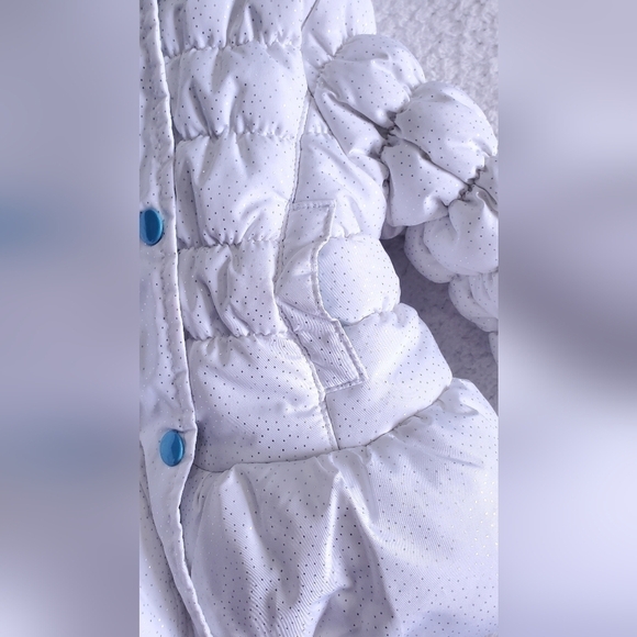 $75 HAWKE & CO HOODED PUFFY WINTER COAT JACKET SPARKLE WHITE 18M  MONTHS #4 - Picture 10 of 10